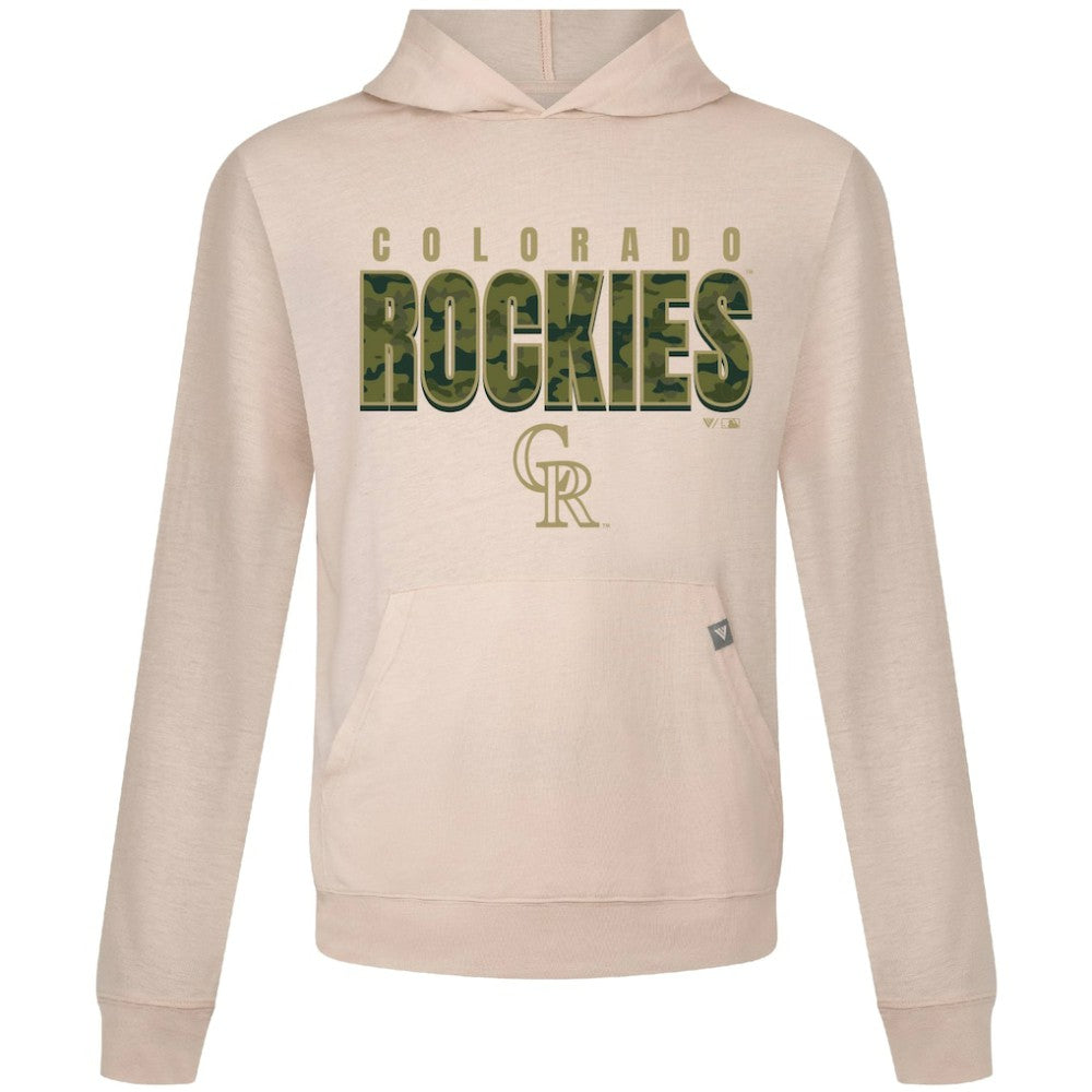 Colorado Rockies Levelwear Relay Protect Pullover Hoodie Khaki