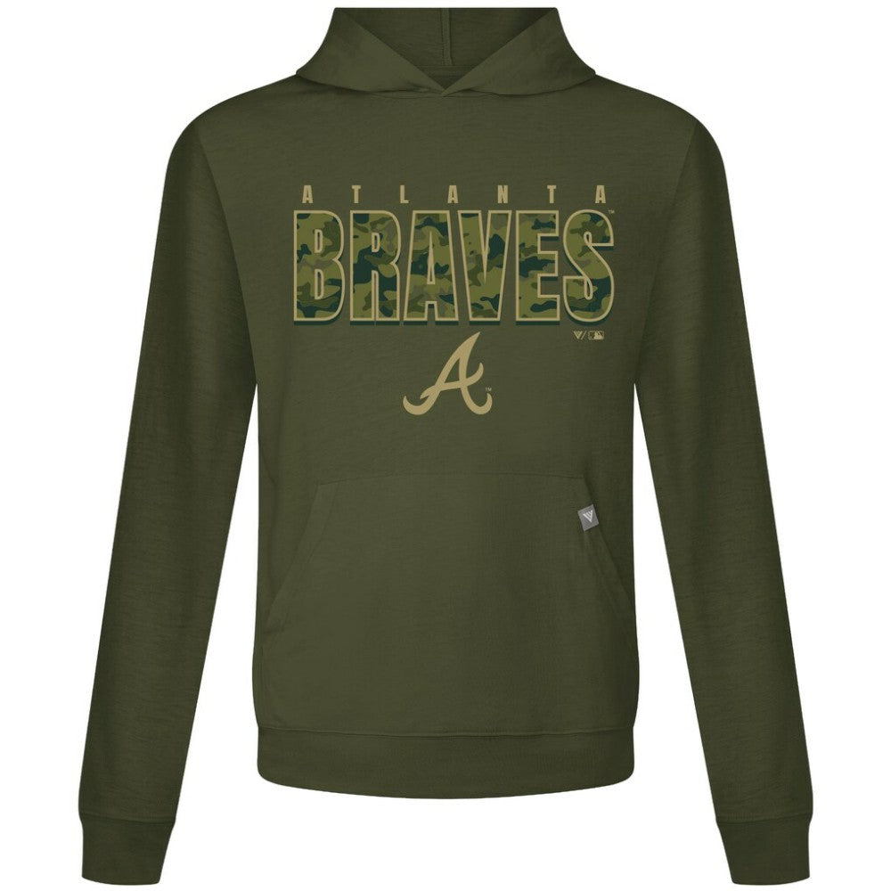 Atlanta Braves Levelwear Relay Protect Pullover Hoodie Green