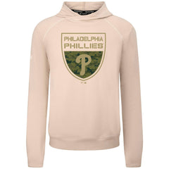 Philadelphia Phillies Levelwear Mandate Buckler Tri-Blend Pullover Hoodie Khaki
