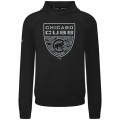 Chicago Cubs Levelwear Mandate Buckler Tri-Blend Pullover Hoodie Black