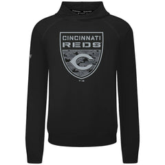 Cincinnati Reds Levelwear Mandate Buckler Tri-Blend Pullover Hoodie Black
