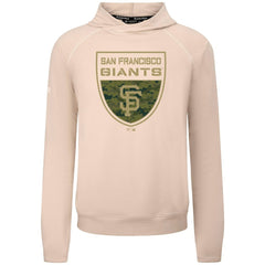 San Francisco Giants Levelwear Mandate Buckler Tri-Blend Pullover Hoodie Khaki