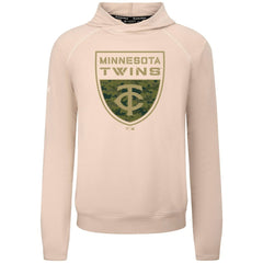 Minnesota Twins Levelwear Mandate Buckler Tri-Blend Pullover Hoodie Khaki