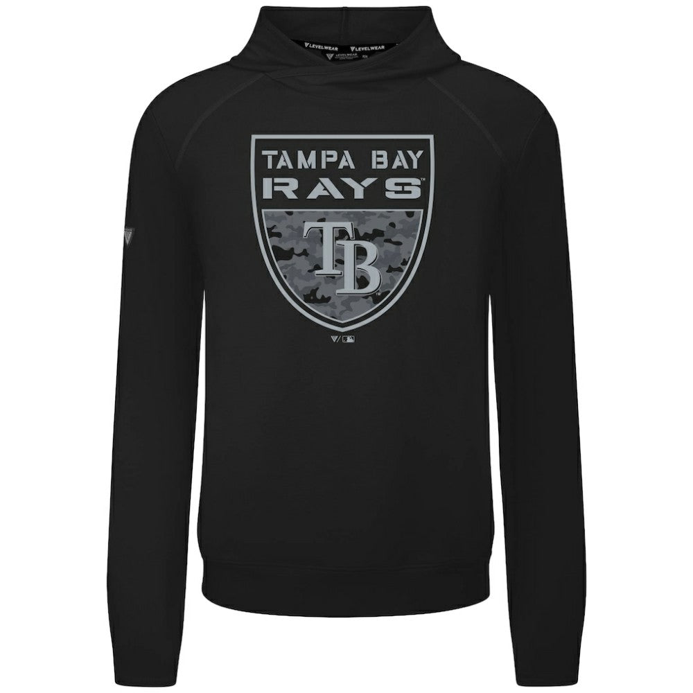 Tampa Bay Rays Levelwear Mandate Buckler Tri-Blend Pullover Hoodie Black