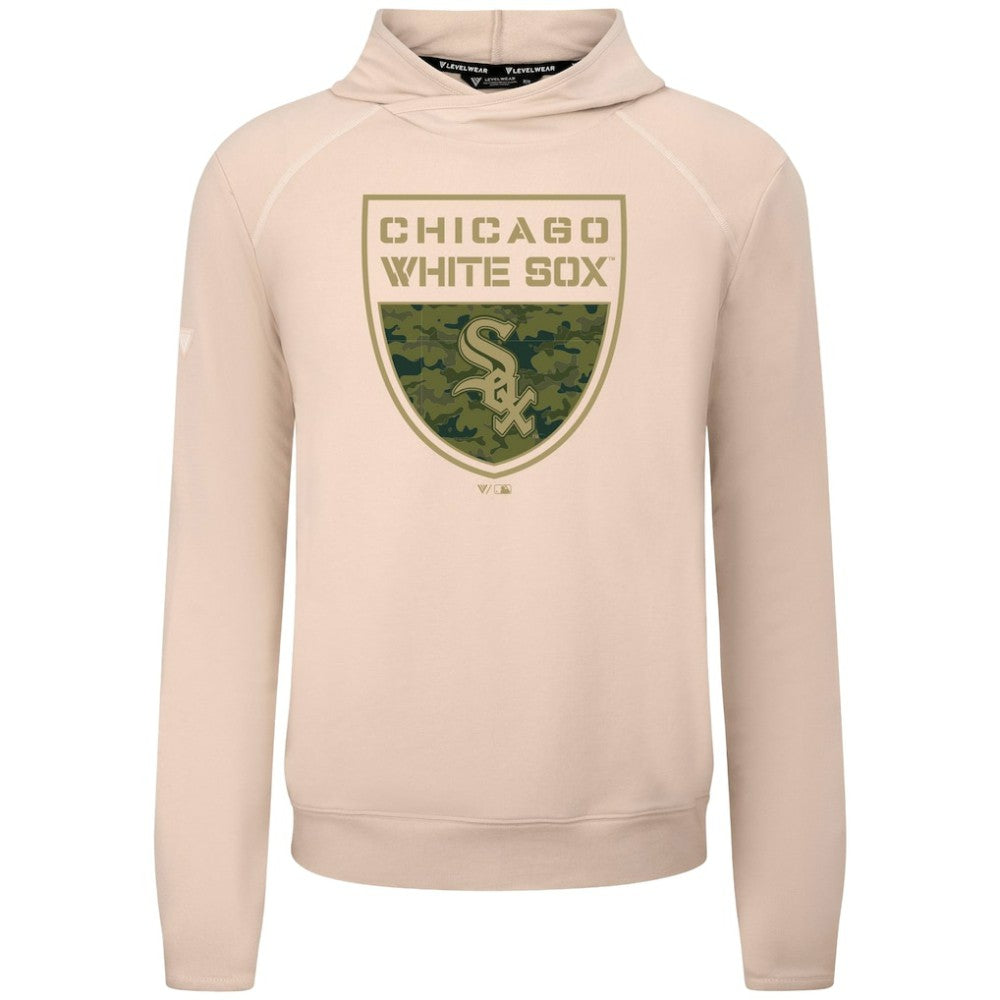 Chicago White Sox Levelwear Mandate Buckler Tri-Blend Pullover Hoodie Khaki