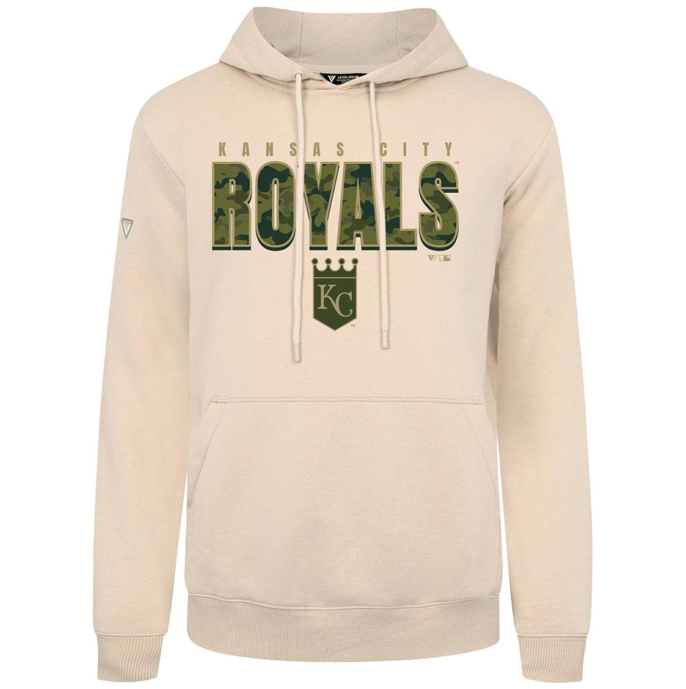 Kansas City Royals Levelwear Podium Protect Pullover Hoodie Khaki