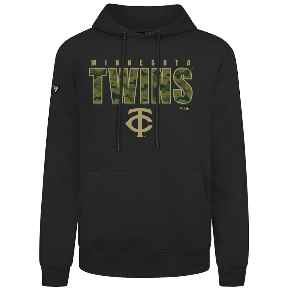 Minnesota Twins Levelwear Podium Protect Pullover Hoodie Black