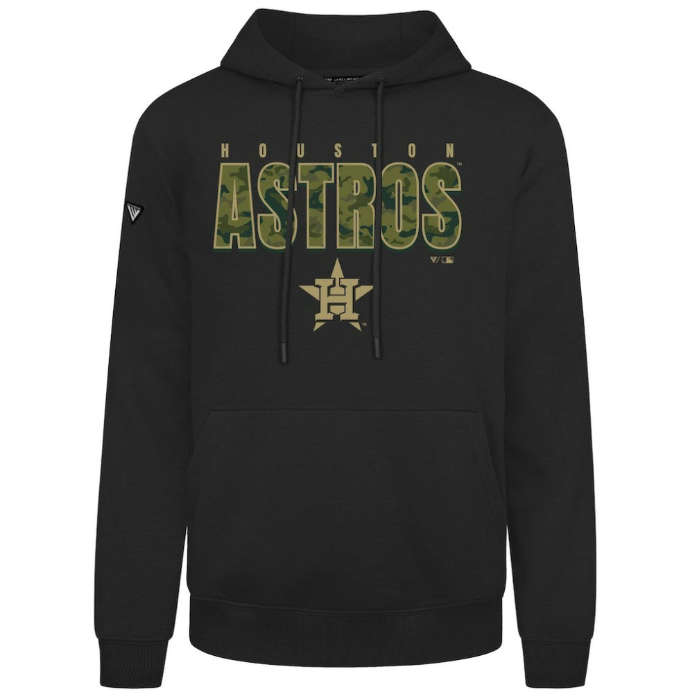 Houston Astros Levelwear Podium Protect Pullover Hoodie Black