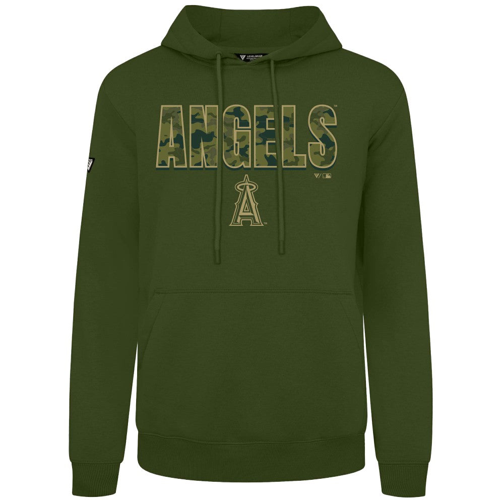 Los Angeles Angels Levelwear Podium Protect Pullover Hoodie Green