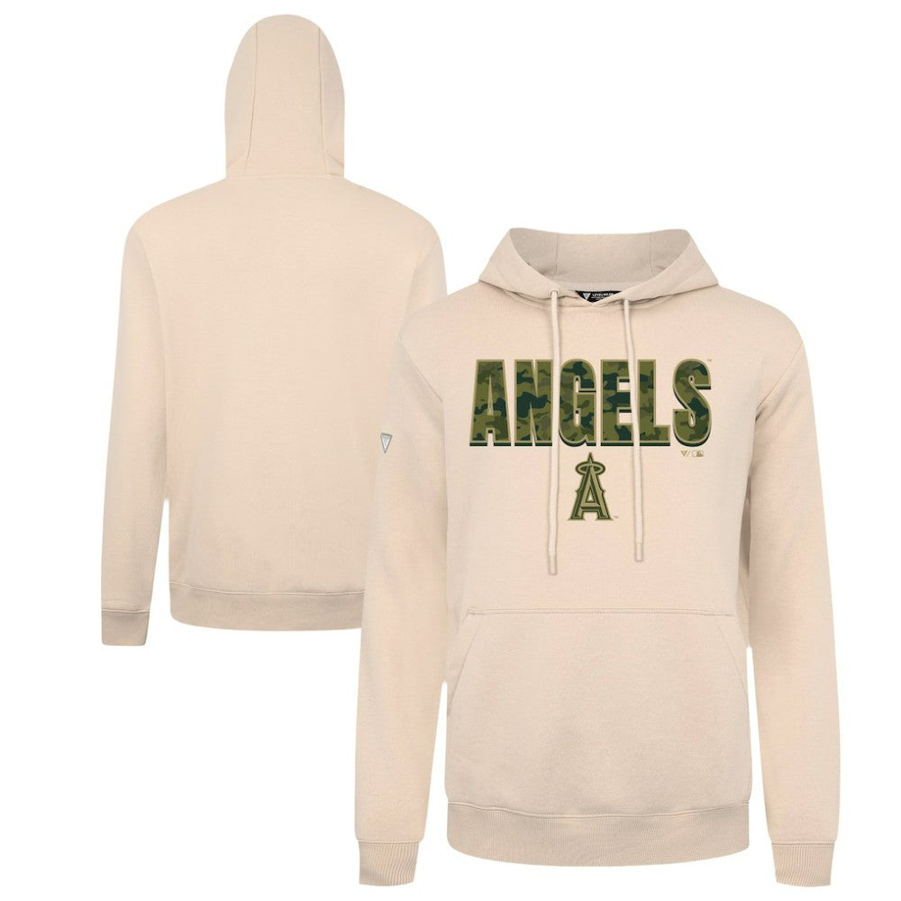 Los Angeles Angels Levelwear Podium Protect Pullover Hoodie Khaki