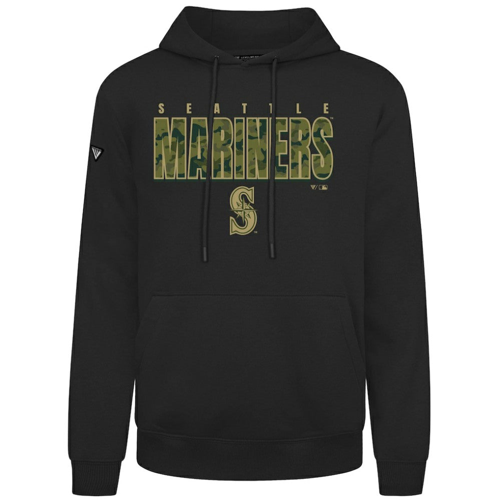 Seattle Mariners Levelwear Podium Protect Pullover Hoodie Black