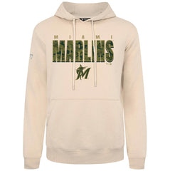 Miami Marlins Levelwear Podium Protect Pullover Hoodie Khaki