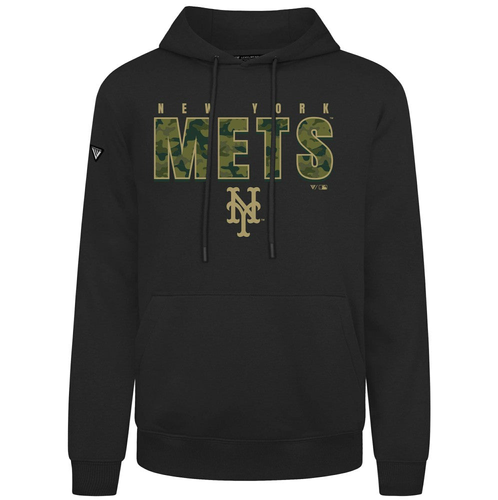 New York Mets Levelwear Podium Protect Pullover Hoodie Black
