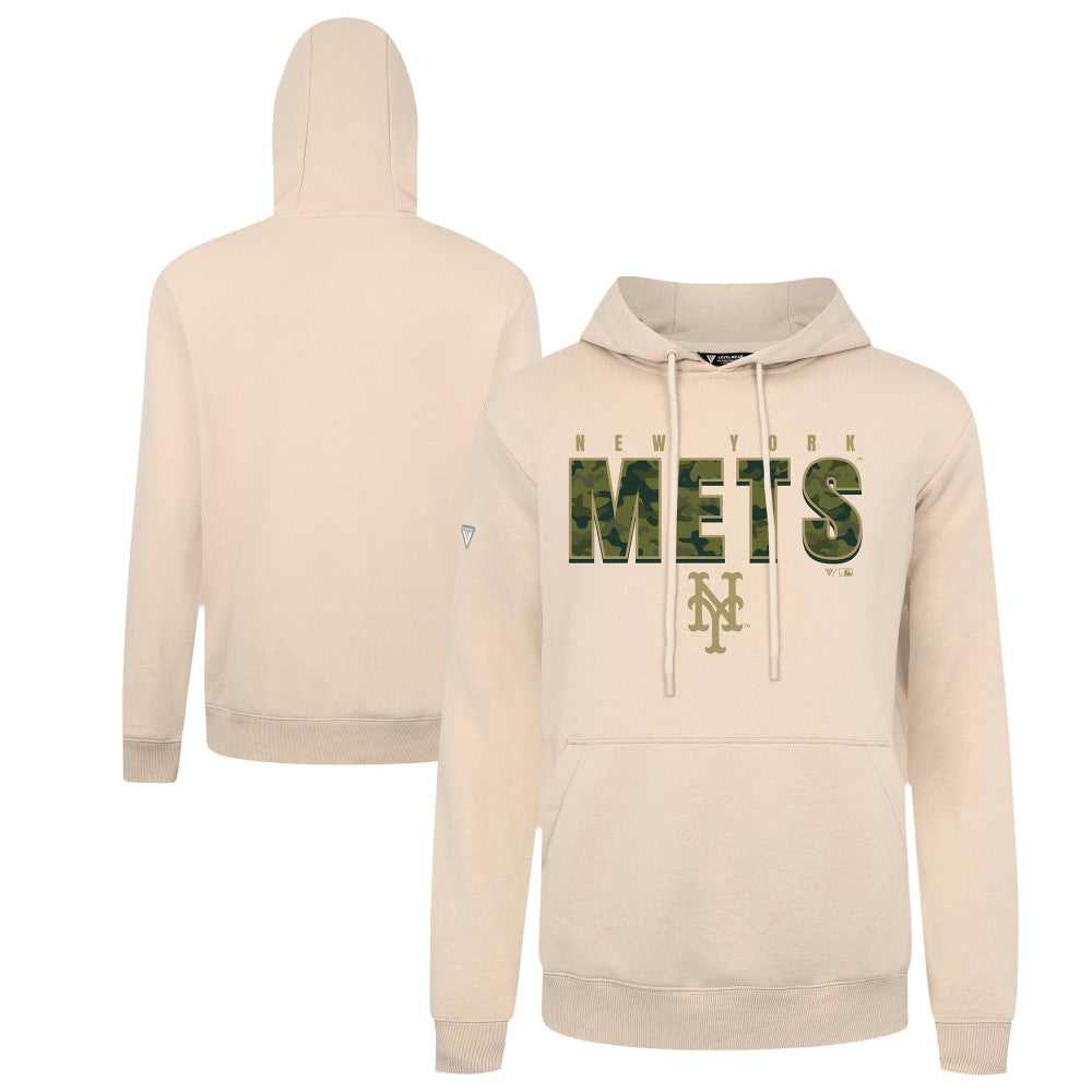 New York Mets Levelwear Podium Protect Pullover Hoodie Khaki