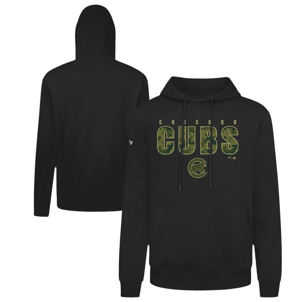 Chicago Cubs Levelwear Podium Protect Pullover Hoodie Black