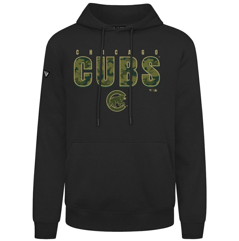 Chicago Cubs Levelwear Podium Protect Pullover Hoodie Black