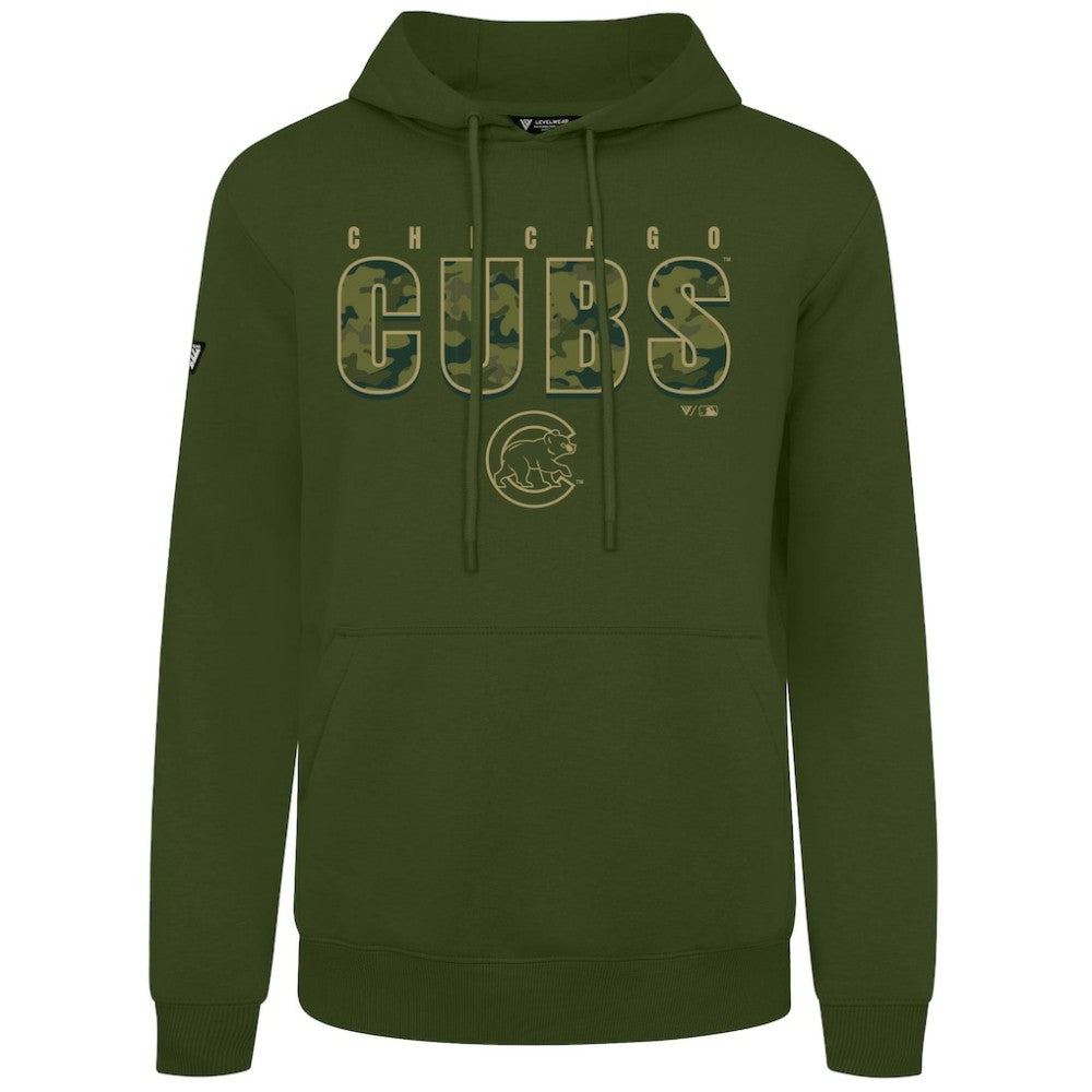 Chicago Cubs Levelwear Podium Protect Pullover Hoodie Green