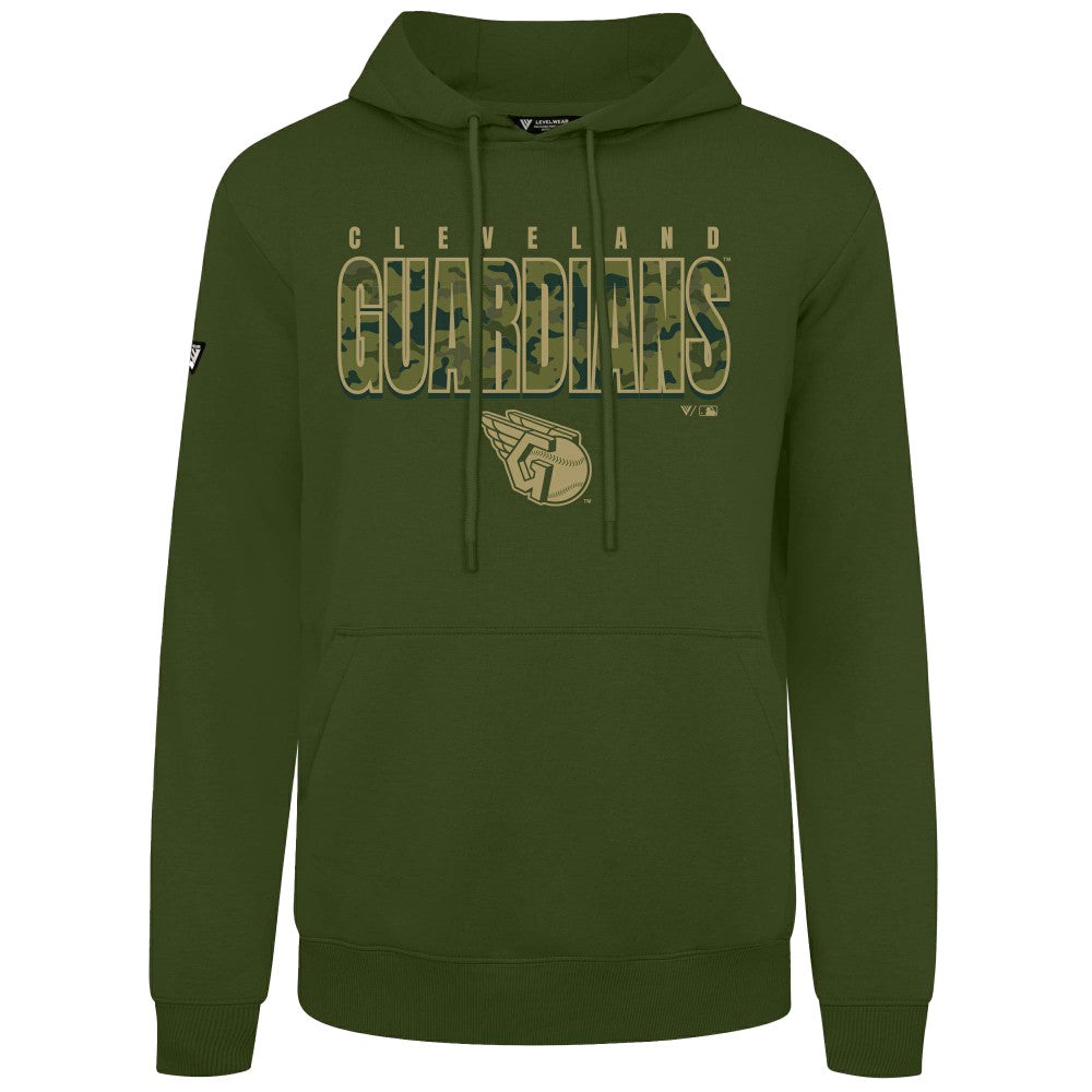 Cleveland Guardians Levelwear Podium Protect Pullover Hoodie Green