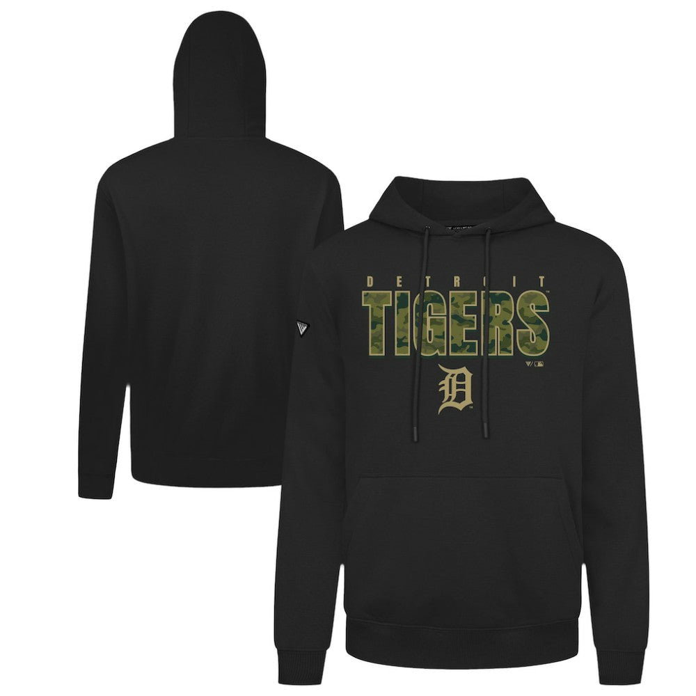 Detroit Tigers Levelwear Podium Protect Pullover Hoodie Black