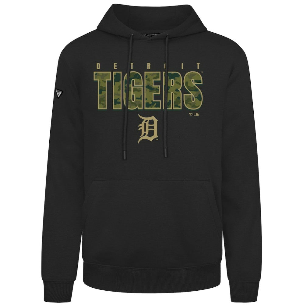 Detroit Tigers Levelwear Podium Protect Pullover Hoodie Black
