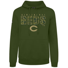 Cincinnati Reds Levelwear Podium Protect Pullover Hoodie Green