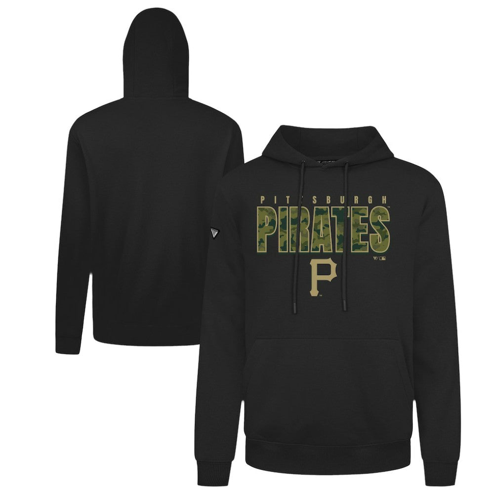 Pittsburgh Pirates Levelwear Podium Protect Pullover Hoodie Black