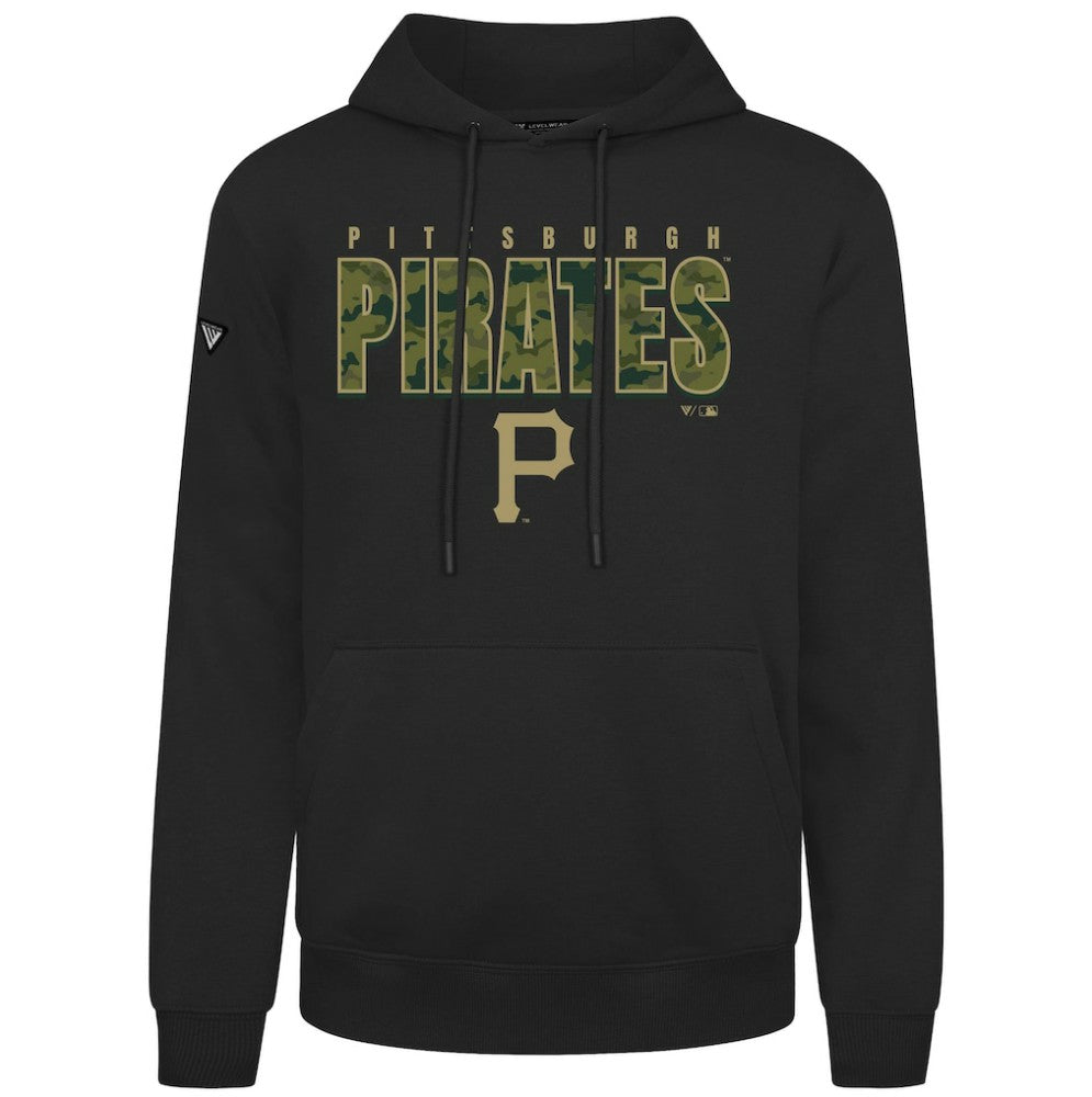 Pittsburgh Pirates Levelwear Podium Protect Pullover Hoodie Black