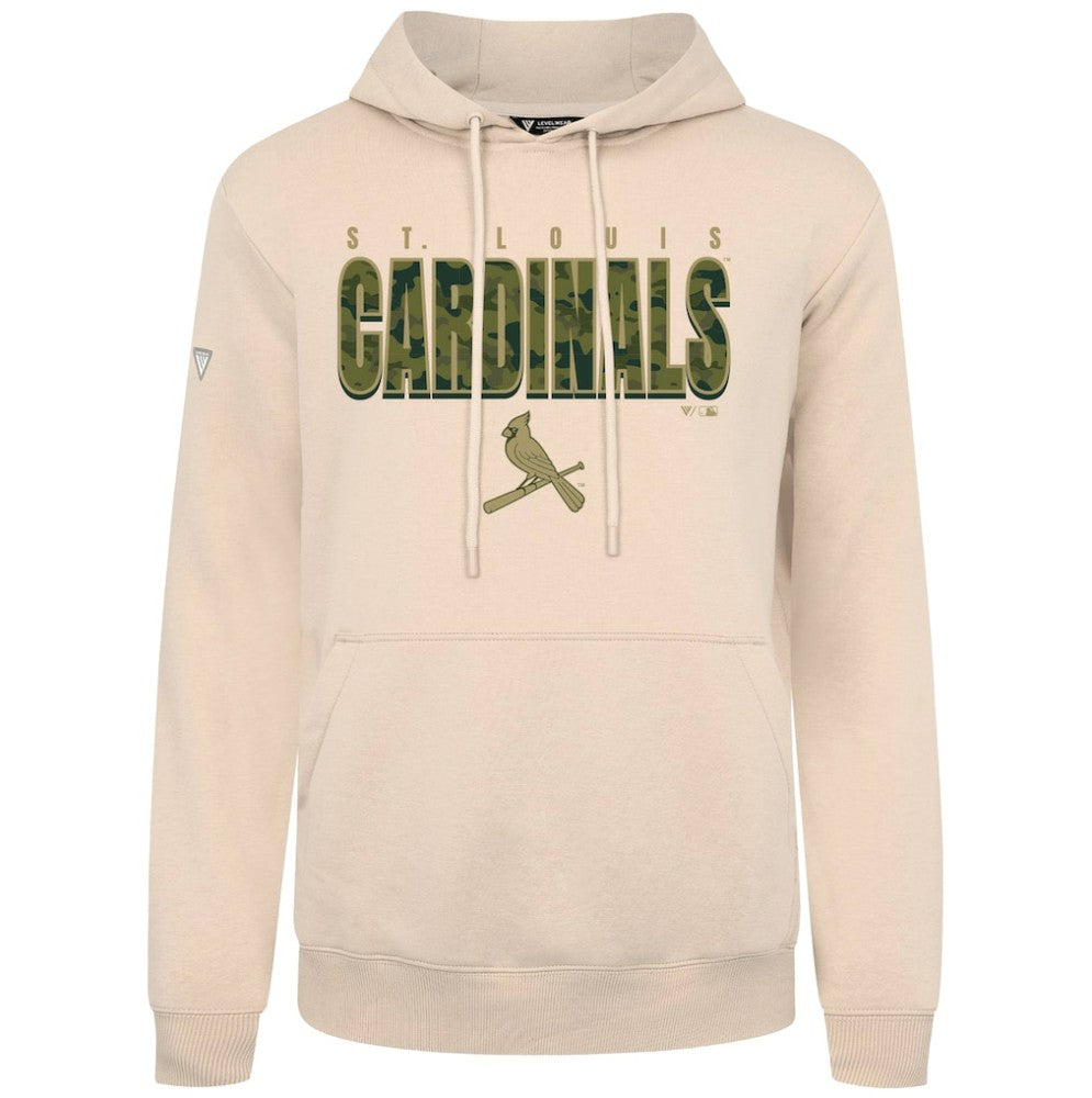 St. Louis Cardinals Levelwear Podium Protect Pullover Hoodie Khaki