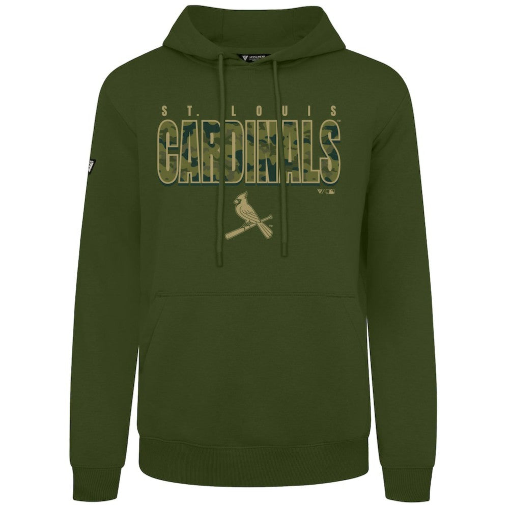 St. Louis Cardinals Levelwear Podium Protect Pullover Hoodie Green