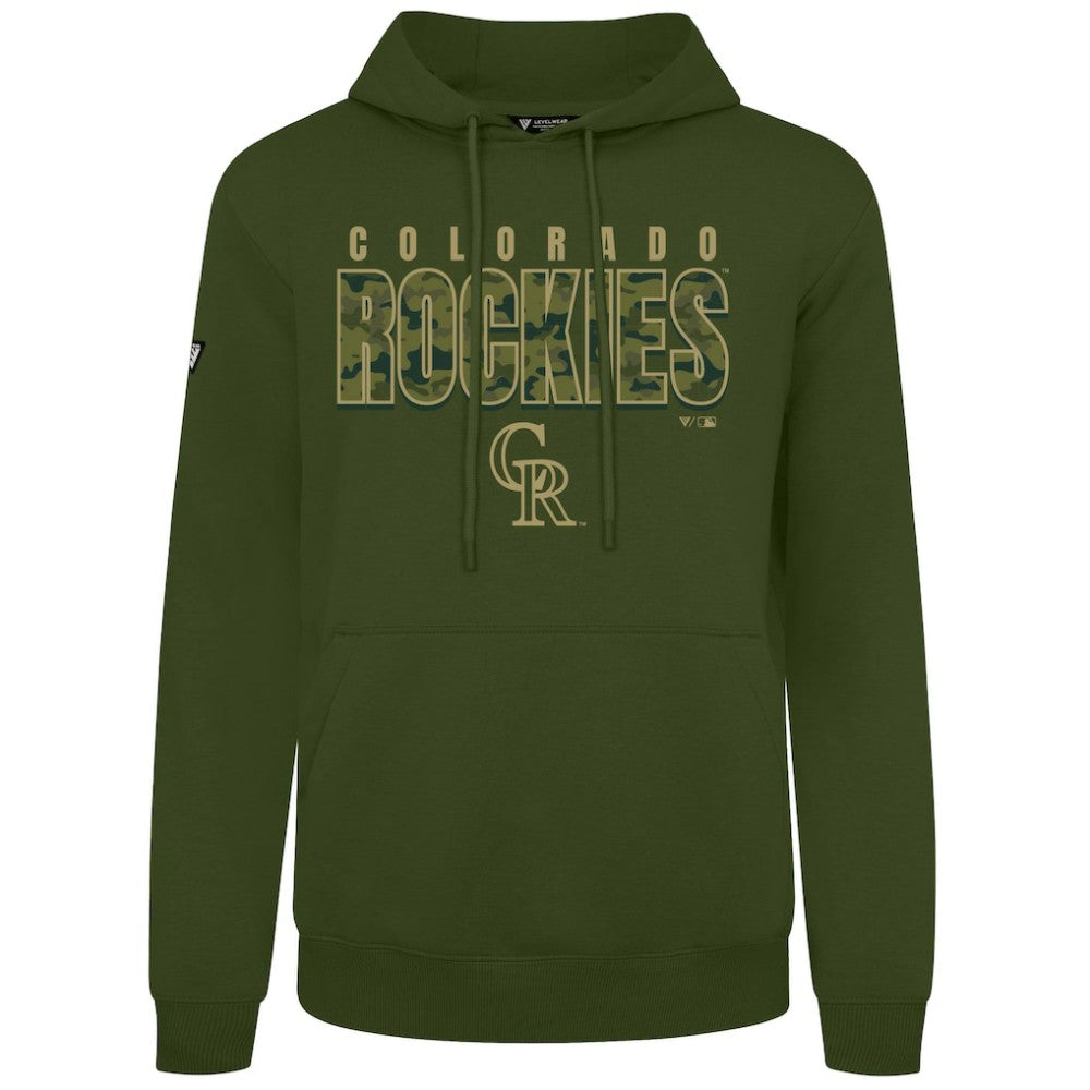 Colorado Rockies Levelwear Podium Protect Pullover Hoodie Green