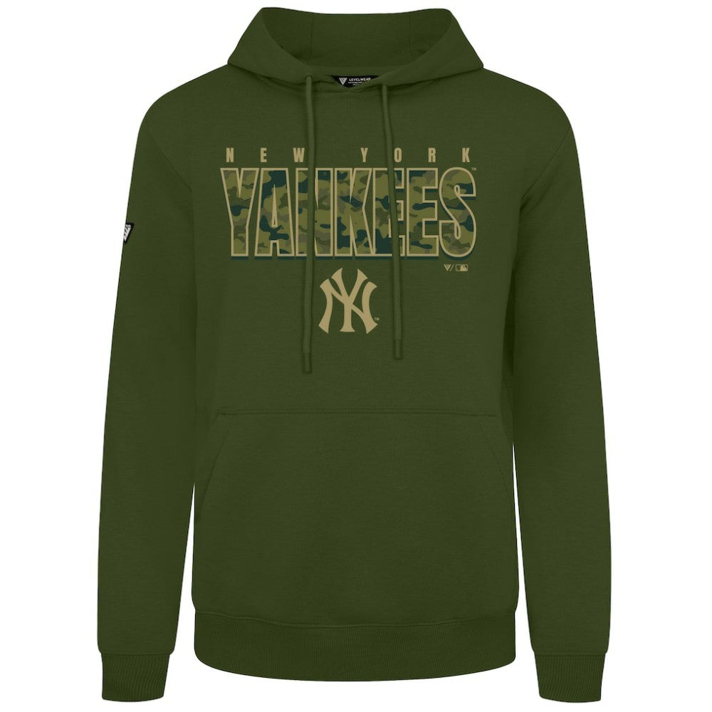 New York Yankees Levelwear Podium Protect Pullover Hoodie Green