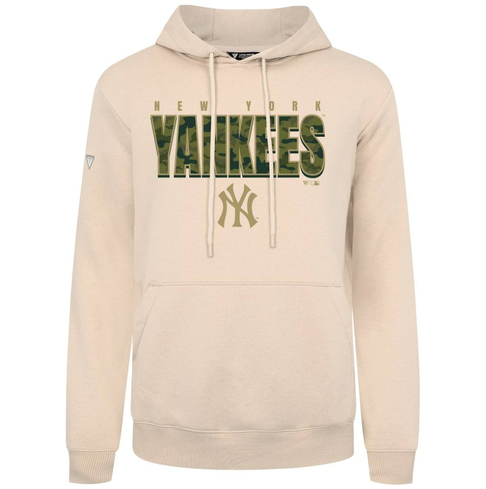 New York Yankees Levelwear Podium Protect Pullover Hoodie Khaki