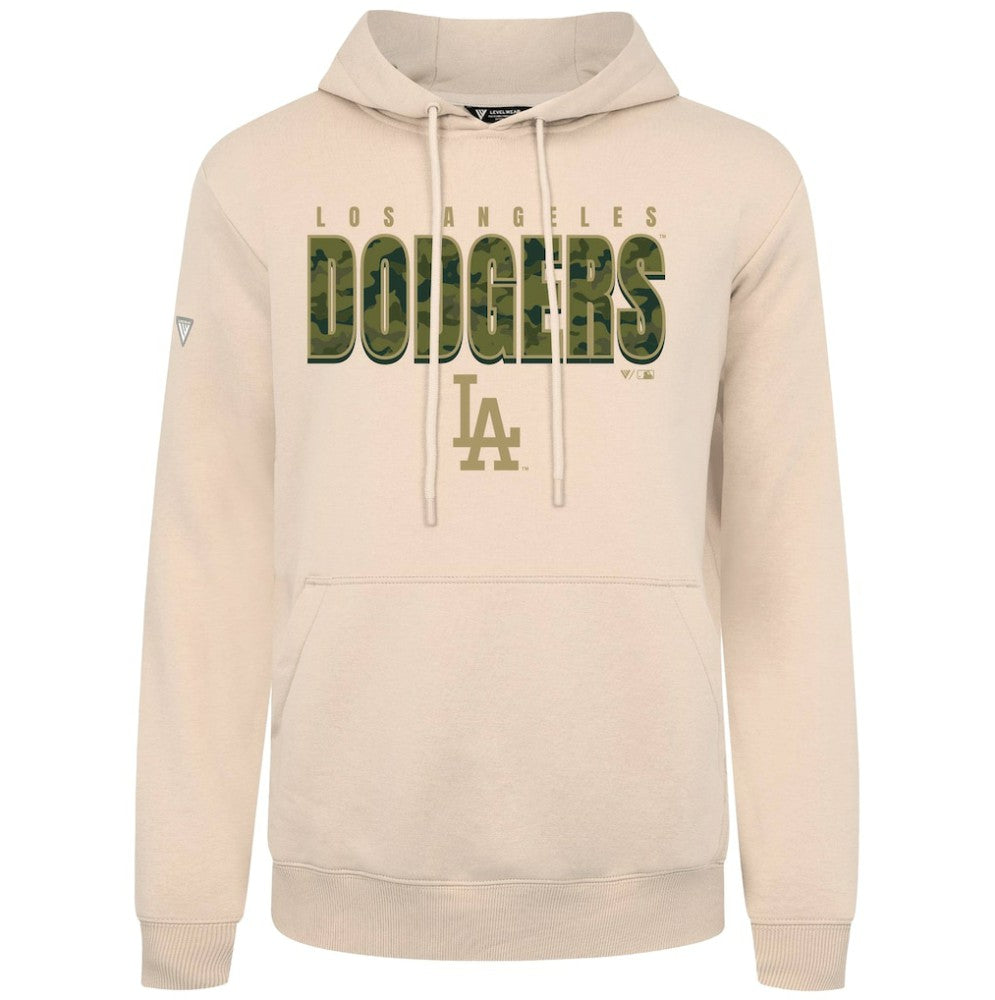 Los Angeles Dodgers Levelwear Podium Protect Pullover Hoodie Khaki
