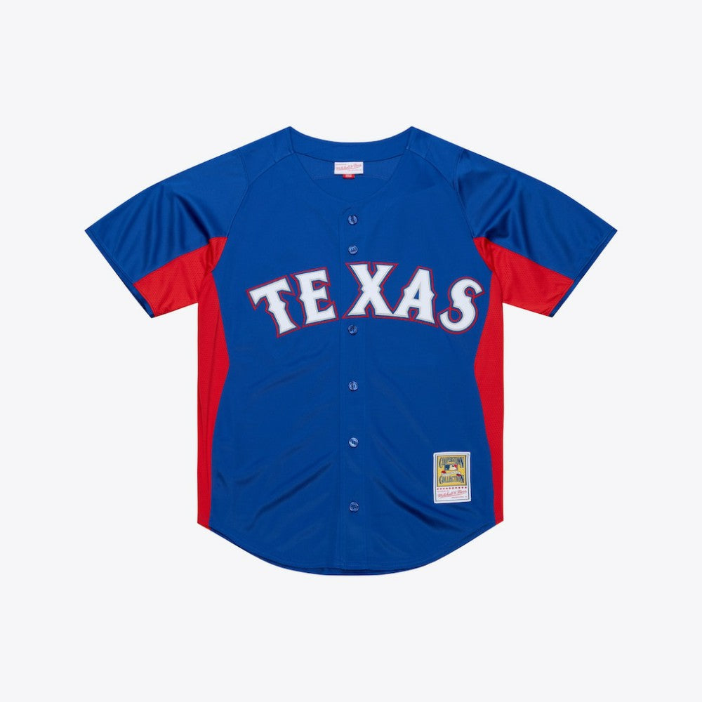 Adrian Beltre Texas Rangers Cooperstown Mesh Batting Practice Button-Up Jersey Royal | Mitchell & Ness