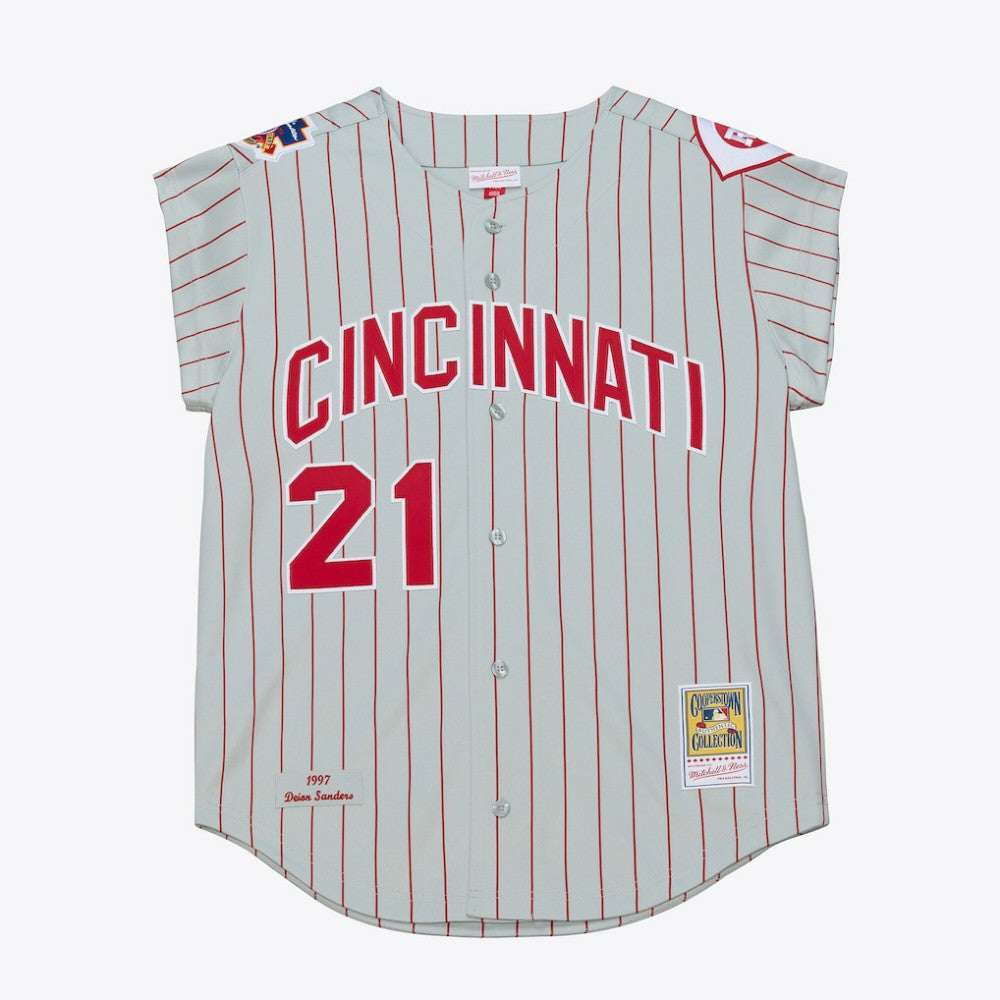 Deion Sanders Cincinnati Reds 1997 Authentic Jersey Gray | Mitchell & Ness