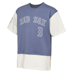Boston Red Sox Outerstuff Youth Ultimate Pastels Premium Double Run T-Shirt Navy/Cream