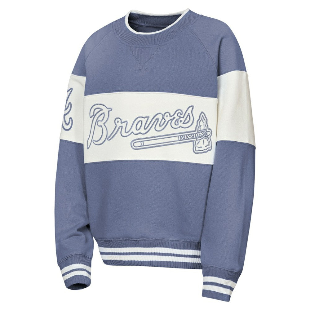 Atlanta Braves Outerstuff Youth Ultimate Pastels On Base Sweatshirt Blue