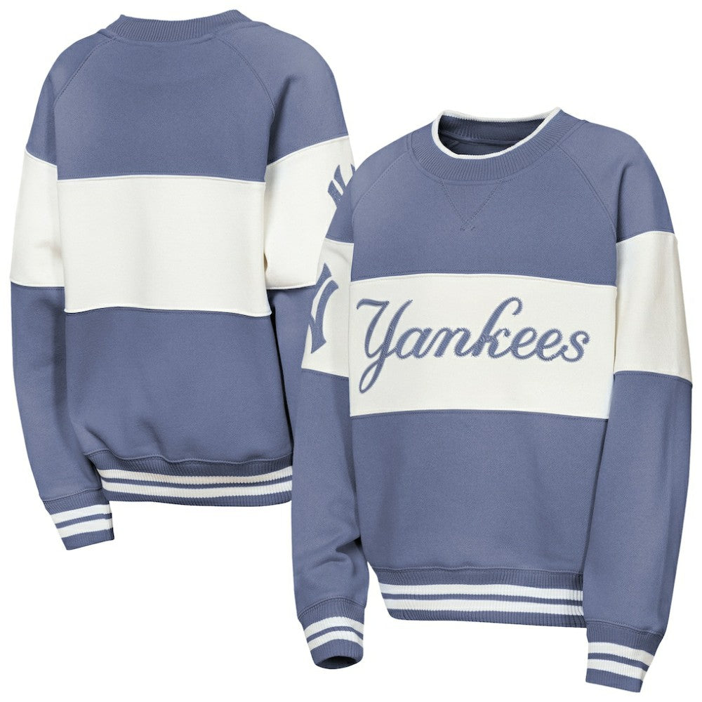 New York Yankees Outerstuff Youth Ultimate Pastels On Base Sweatshirt Blue