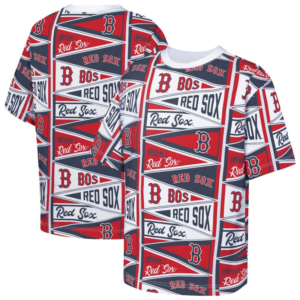 Boston Red Sox Outerstuff Youth All-Over Pennant T-Shirt Red