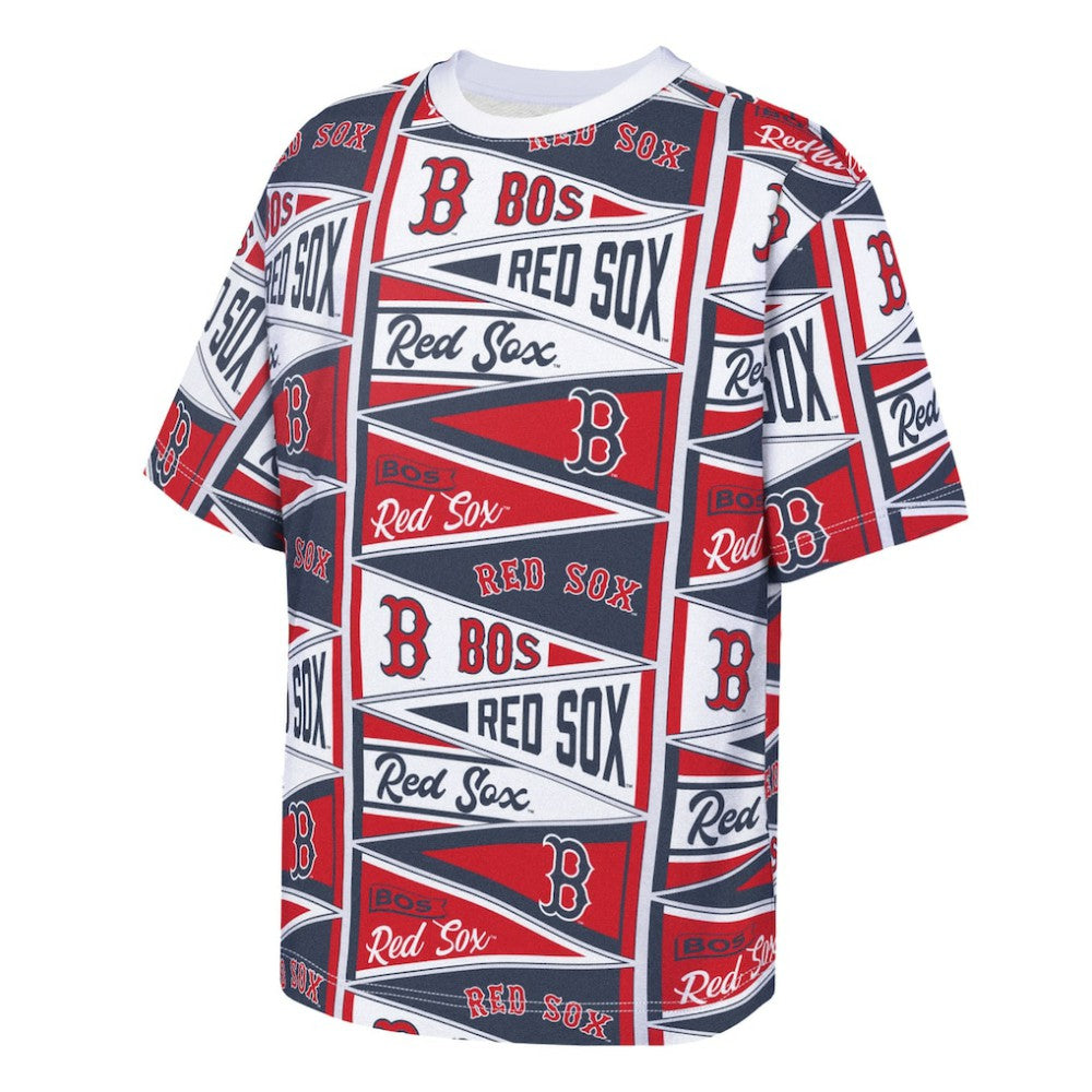 Boston Red Sox Outerstuff Youth All-Over Pennant T-Shirt Red