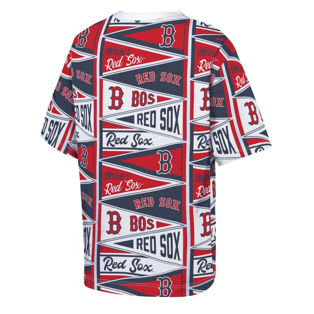 Boston Red Sox Outerstuff Youth All-Over Pennant T-Shirt Red