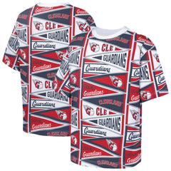 Cleveland Guardians Outerstuff Youth All-Over Pennant T-Shirt Red