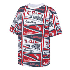 Cleveland Guardians Outerstuff Youth All-Over Pennant T-Shirt Red