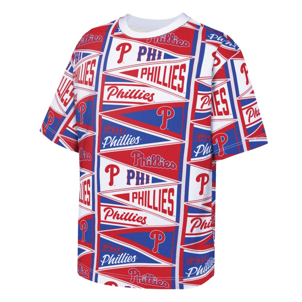 Philadelphia Phillies Outerstuff Youth All-Over Pennant T-Shirt Red