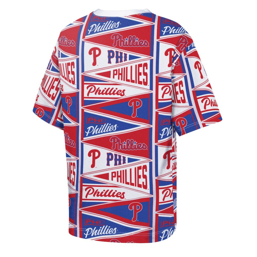 Philadelphia Phillies Outerstuff Youth All-Over Pennant T-Shirt Red