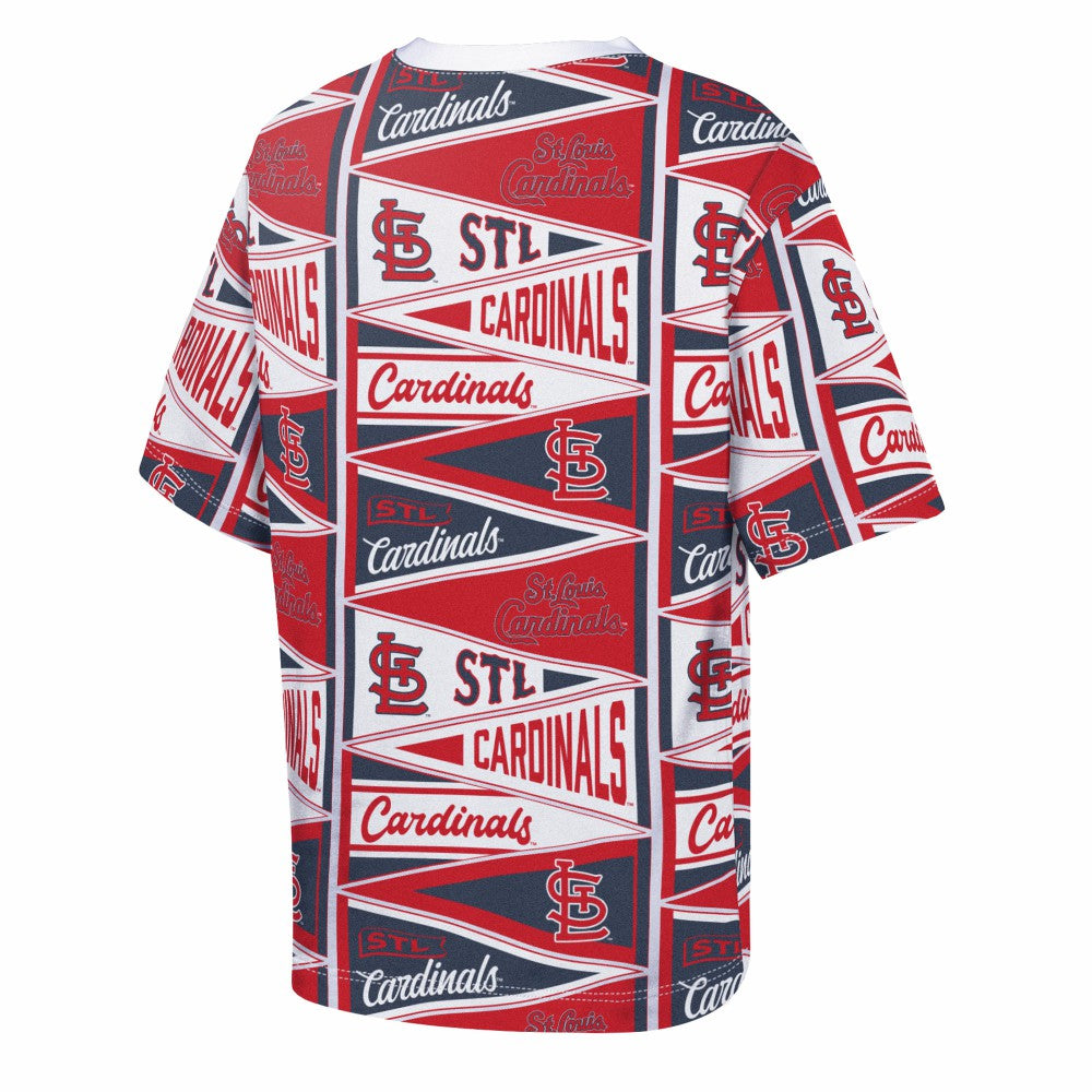 St. Louis Cardinals Outerstuff Youth All-Over Pennant T-Shirt Red