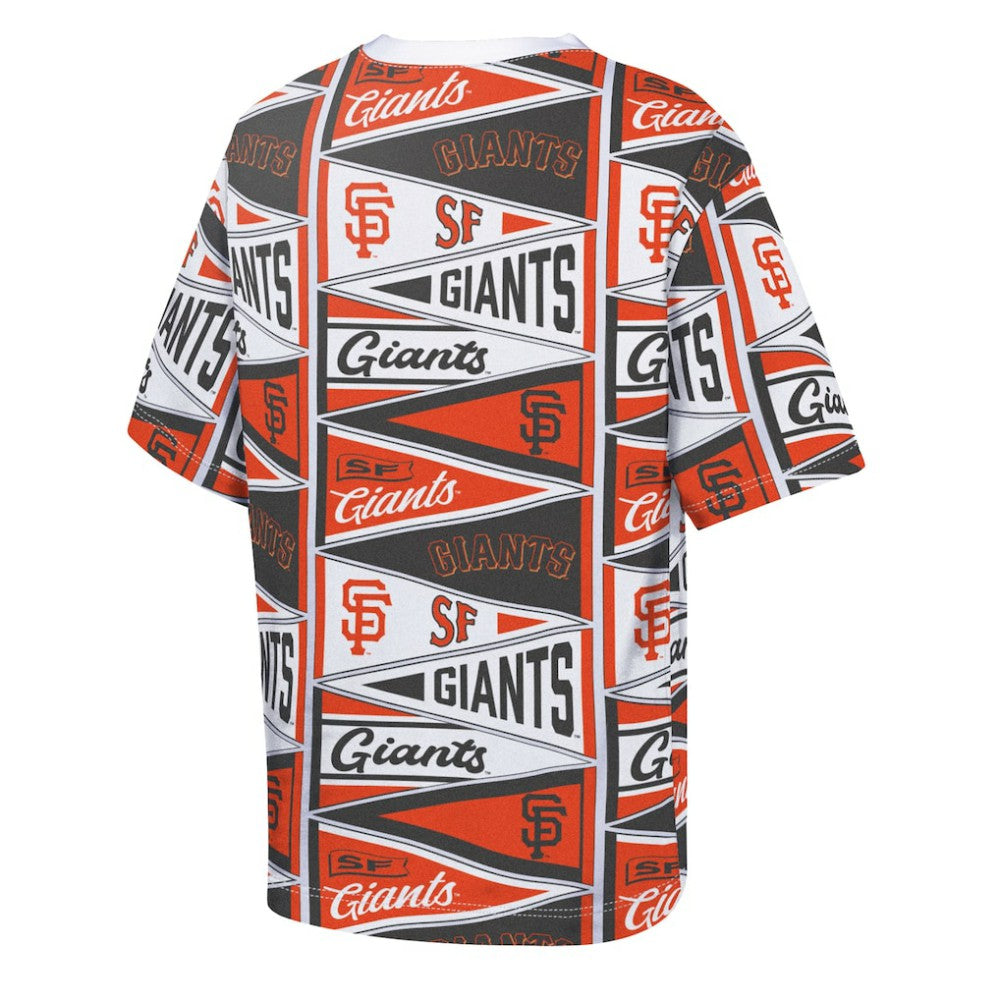 San Francisco Giants Outerstuff Youth All-Over Pennant T-Shirt Orange
