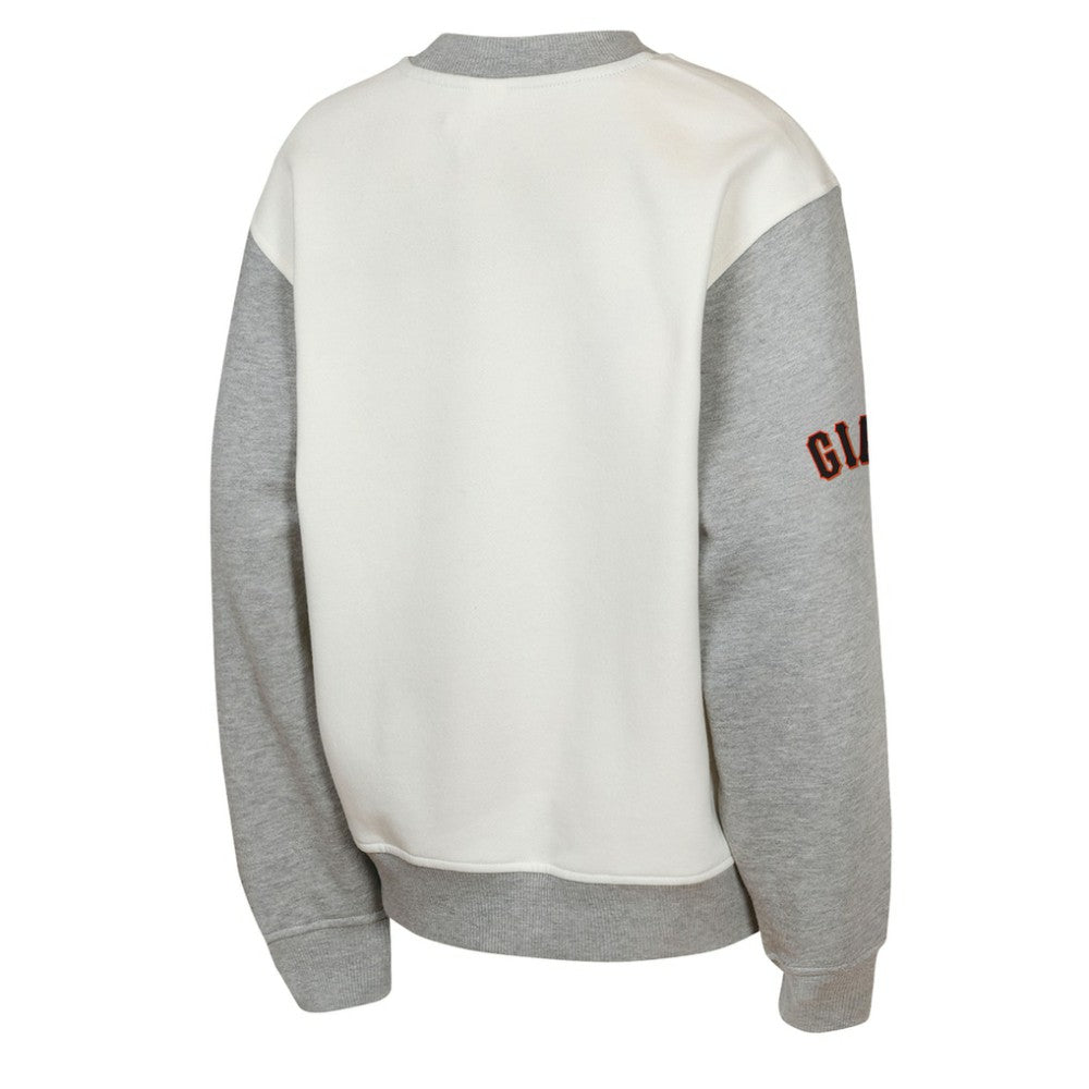 San Francisco Giants Outerstuff Youth Big League Power Hit Fleece Sweatshirt Cream/Gray