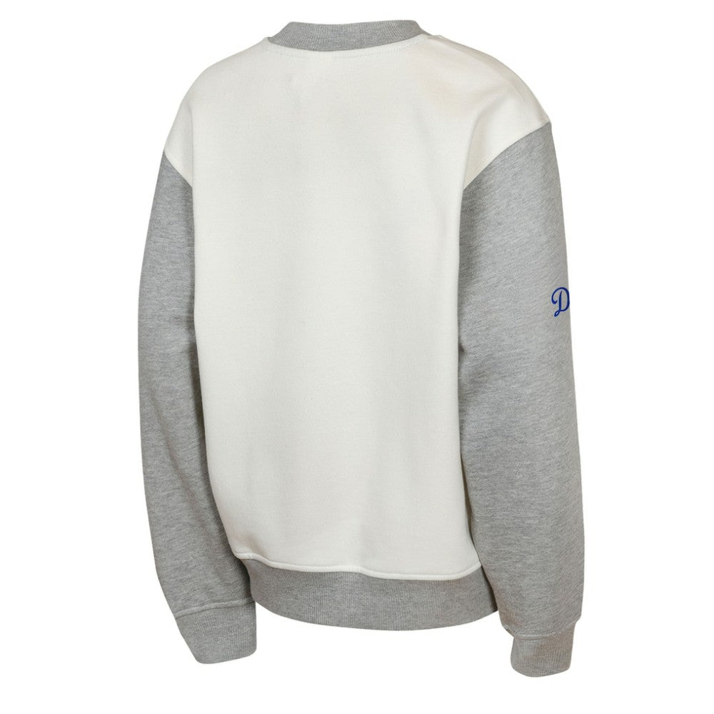 Los Angeles Dodgers Outerstuff Youth Big League Power Hit Fleece Sweatshirt Cream/Gray