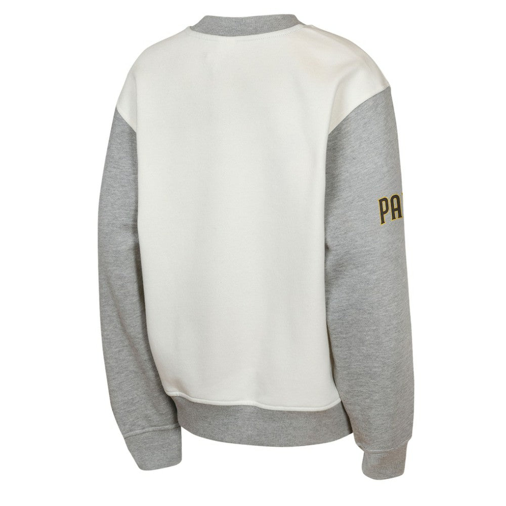 San Diego Padres Outerstuff Youth Big League Power Hit Fleece Sweatshirt Cream/Gray